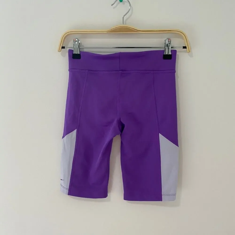 Nike Purple & White Biker Shorts Size Medium